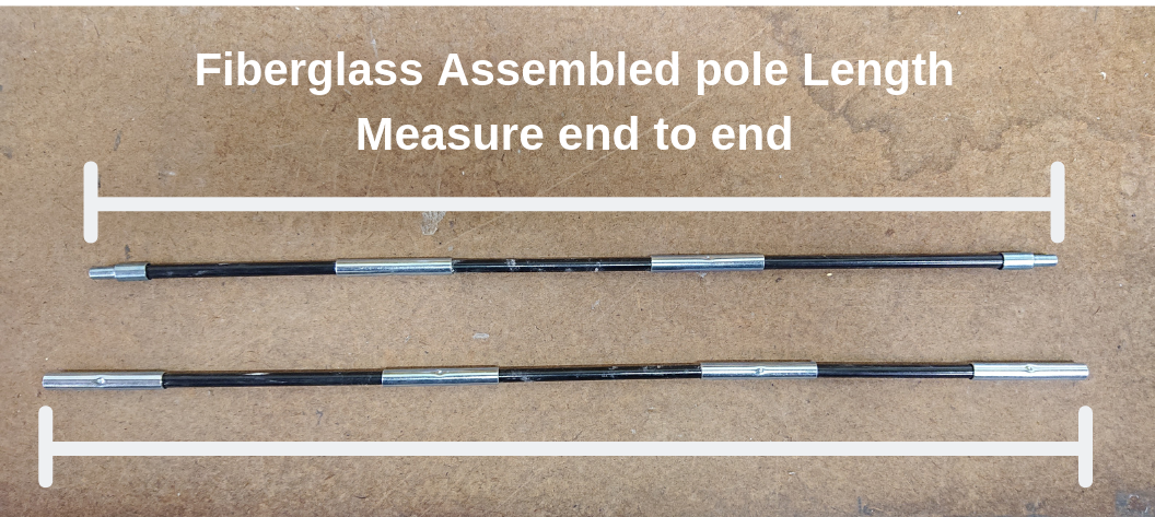 12.7mm Fiberglass Pole to You Measurements